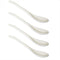 4 pcs Porcelain Egg Spoons Ceramic Spoons White 5 inch Coffee Dessert Yogurt Tea milky tea...