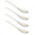 4 pcs Porcelain Egg Spoons Ceramic Spoons White 5 inch Coffee Dessert Yogurt Tea milky tea...