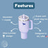Pup Cup Tumbler Plush Dog Toy Cute, Funny, Squeaky Parody Gift (Lavender Purple)...