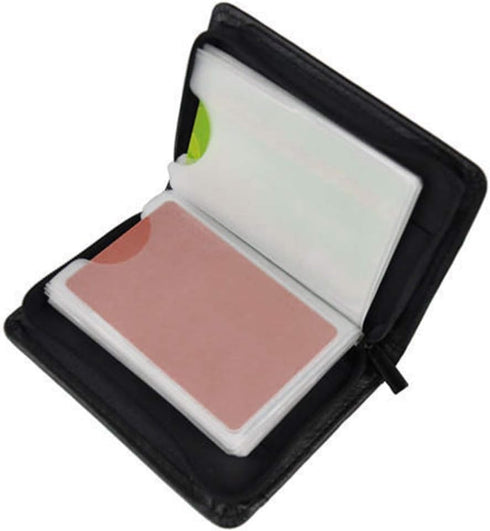 Credit Card Holder Wallet RFID Blocking Leather Wallet for Men and Women with Zipper, Huge Storage Capacity...