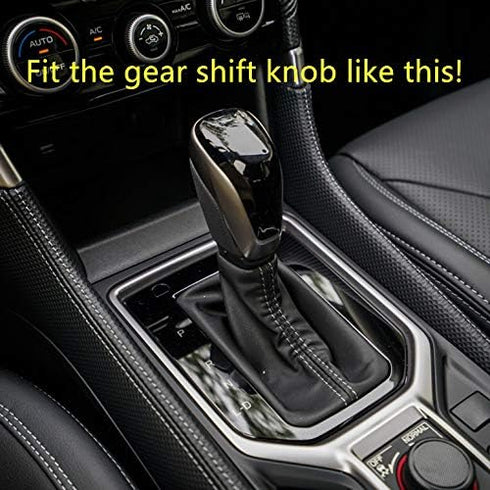 Sport Chrome Carbon Fiber Print Gear Shift Knob Cover Trim for Subaru Forester XV Crosstrek Outback Impreza (Carbon Fiber Print)...