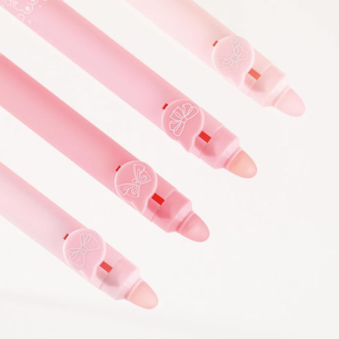 4 Pcs Erasable Gel Ink Pens Retractable Pens Cute Pink Pens 0.5mm Black Ink Writing Pen Office School Pens Women Girls Pens (Black Ink-Pink)...
