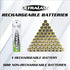 UL18500SL-2P 18500 Battery - Lithium Phosphate RechargeableFlat Top Batteries - 3.2 Volt, 1000mAh Replacement Lithium Batteries for Flashlights, O...