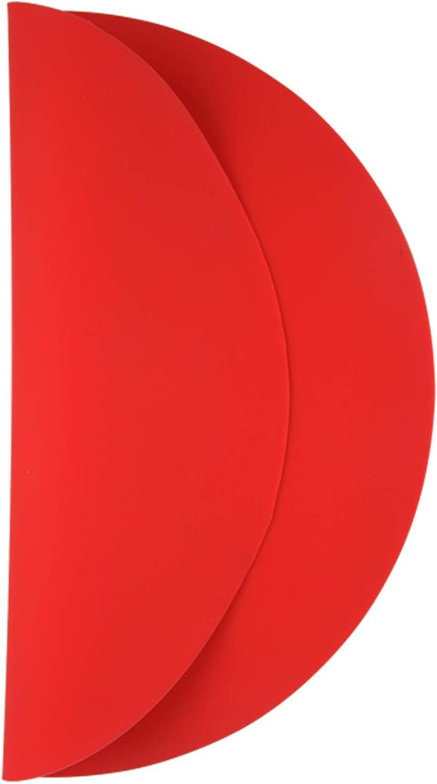 ONE250 12" Inch Silicone Microwave Multi-Mat, Non-Stick Heat Resistant Oven Mat Microwave Trivet Mat - 2 Pack (Red)...