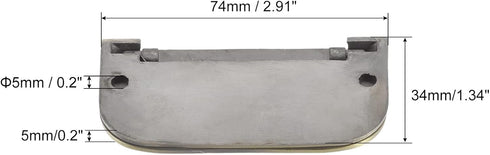uxcell Finger Flush Pull Handle 74x34x5mm Rectangle for Drawer Door Bronze Tone...