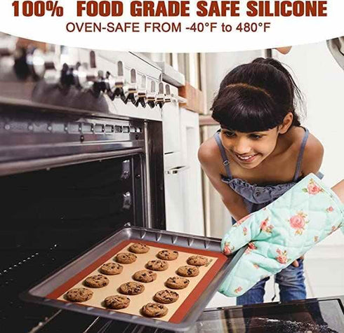 Good Dee's Silicone Baking Mats 16.5” x 11.6” - Food Safe Baking Mat for Making Macaroons, Cookies, Bread & Pastry | Non-Stick Oven Baking Mats ar...