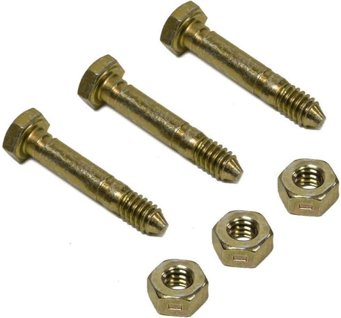 Cpartstore-Top 3-Pack 53200500 Shear Pin Bolts and Nuts Replaces Ariens 532002 03204300 51001600 510016 Snow Blowers...