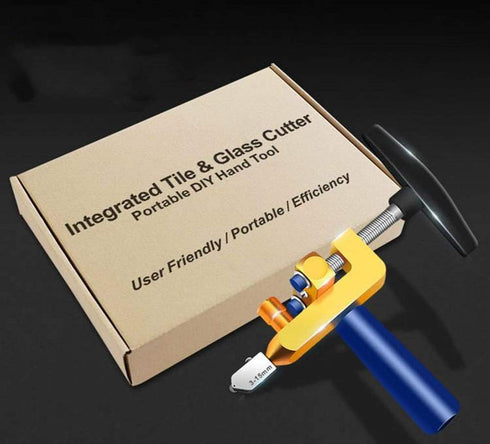Glass Tile Cutter, New Design 2 in 1 Glass Cutting Tool with Extra 6 Cutter Blades Glass Tile Cutter for Glass, Mirror, Ceramic Tile, Glazed Tiles...