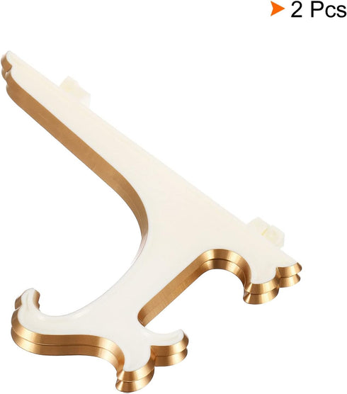 PATIKIL 7" Acrylic Decorative Plate Stand Holder, 2 Pack Table Use Foldable Picture Easel Frame Holder for Displaying Photos, Card, Canvases, Whit...