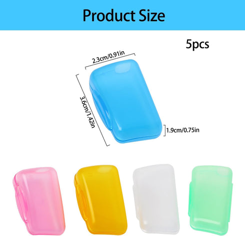 5Pcs Toothbrush Cover Toothbrush Covers Caps Portable Toothbrush Head Case Cover Travel Toothbrush Head Holder for Home Office Hotel Outdoor,Tooth...