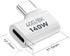 AreMe 2 Pack USB C Male to Female Adapter, 90 Degree Right Angle 140W Type C Extender Adapter for Thunderbolt 4/3, MacBook Pro/Air, Laptop, Phones...