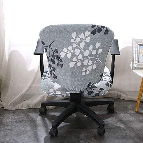 Office Computer Chair Covers, Split Stretchable Seat Cover Removable & Washable Rotating Chair Protective Slipcover...