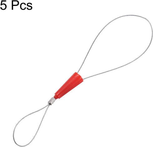 MECCANIXITY Cable Puller 5 Pcs Fish Tape Fastener Tool 230mm x 1.2mm Wire Fish Tape Cable Puller Red for Professional Electrical Installations Wir...