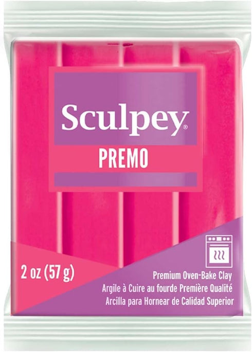 Sculpey Premo™ Polymer Oven-Bake Clay, Fluorescent Pink, Non Toxic, 2 oz. bar, Great for jewelry making, holiday, DIY, mixed media and more. Premi...