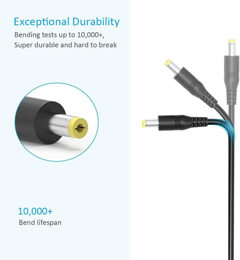 Belker 12 Volt Power Extension Cable Cord for CCTV IP Security Camera Indoor Wireless IP Camera Standalone DVR Baby Monitor Router, 2 Pack DC 5.5m...