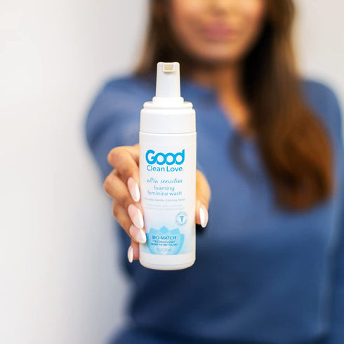 Good Clean Love Ultra Sensitive Foaming pH-Balanced Feminine Wash, Vaginal Soap for Women with Natural Ingredients, Water-Based Gentle Intimate Cl...