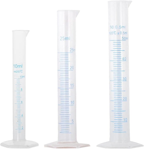 Milliliter Measuring Cup 3pcs Plastic Lab Supplies 10ml+25ml+50ml Scaled Measuring Cup Laboratory Equipment Chemistry Lab Beaker Laboratory Equipm...