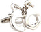 Handcuffs Police Pair of Cufflinks in a Presentation Gift Box & Polishing Cloth...