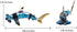 Tiny 3?" Gold Dotted Blue Hammerhead Shark Figurine - Miniature Hand Blown Glass Sharks Marine Sea Life Ocean Fish Small Crystal Animal Decorative...