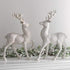 Set of 2 Holiday Reindeer Figures: 12.5 Inches Glitter Reindeer Decor by RAZ Imports (Silver)...