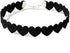 Vintage Punk Black Love Peach Heart Lace Velvet Choker Necklaces Peach Satin Short Collar Heart Leather Collette for Women Girls Lolita Jewelry...