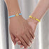 Pingyongchang 4pcs Braided Rope Bracelets Anklet Handmade Colorful Sunflower String Bracelets Boho Adjustable Waterproof Sandy Beach Bracelets Fri...