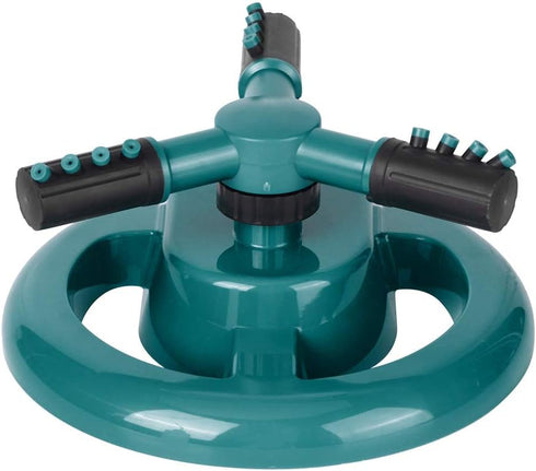 Lawn Sprinkler, Three Arms 360 Degrees Rotating Adjustable Garden Water Sprinkler Lawn Watering Irrigation Tool(Green)...