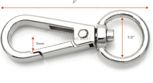 CRAFTMEMORE 10pcs Swivel Lobster Clasps Push Gate Snap Hook Bag Clips Purse Accessories FSO (Gold)...