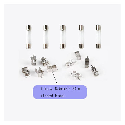 Quick Fast-Blow Glass Tube Fuse 6 x 30 mm Assorted Kit 0.5Amp 1Amp 2Amp 3Amp 5Amp 8Amp 10Amp 15Amp (Pack of 80) + 10 Pieces Fuse Clips Holder...