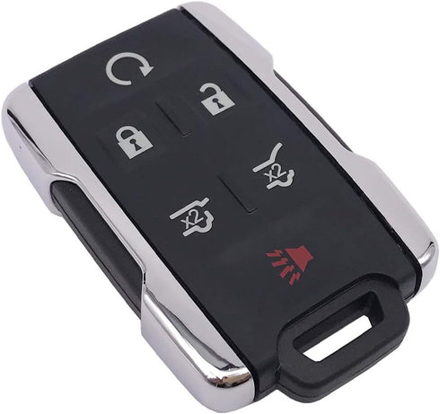 Fits for Chevy Tahoe Suburban/GMC Yukon Key Fob Case Shell Keyless Entry Remote Control Smart Car Key Cover M3N-32337100 (Silver, 6 Button)...