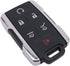 Fits for Chevy Tahoe Suburban/GMC Yukon Key Fob Case Shell Keyless Entry Remote Control Smart Car Key Cover M3N-32337100 (Silver, 6 Button)...