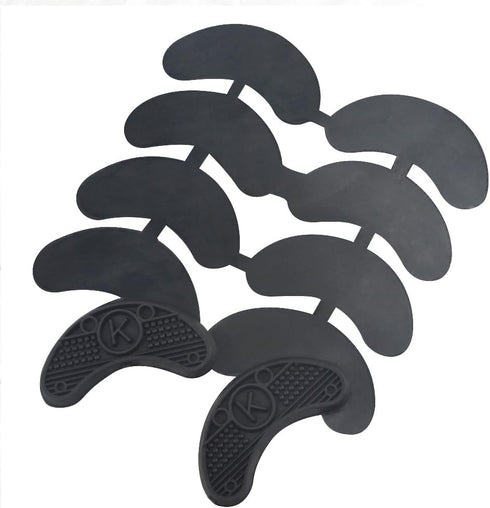 30PCS Heel Plates Black Heel Taps Rubber Tips Sole Repair Pad Replacement with Nails(2.04" x 0.78" x 0.15")...