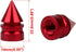 Senzeal 5X Impale Spike Style Polished Aluminum Alloy Tire Valve Caps Red...