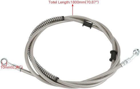 HIAORS 86" Stainless Braided Hydraulic Brake Hose Line for GY6 Kazuma Sunl Taotao Roketa Jonway Scooter Moped ATV Dirt Bike Go Kart Parts...
