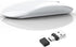 Uiosmuph G11 Wireless Mouse, USB C Rechargeable Computer Mouse, Slim Silent Mice 2.4GHz Optical with USB Nano Receiver and Type C Receiver for Lap...