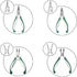 4 Pcs Mini Snap Ring Pliers Set Heavy Duty External/Internal Circlip Pliers with Straight/Bent Jaw for Ring Remover Retaining...