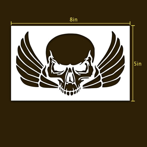 Skull Stencil | Halloween Horror Gothic Goth Punisher Skull Street Art Graffiti Stencils for Painting on Wood, Glass, Wall, Rock, Fabric, Walls, C...