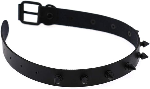 Unisex Multicolor Simulated Leather PU Punk Rock Gothic Black Spiked Rivets Choker Collar Necklace...