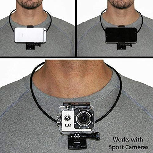 Neck Holder Lazy Neck Holder Stand Universal Neck Hanging Holder Smart Phone Sport Camera Self-timer Tool Adjustable 4-6 inch Bracket Compatible w...