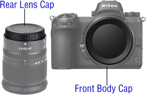 Body Cap + Rear Lens Cap Cover Compatible for Nikon Z50 Z30 Z9 Z8 Z6 Z7 Z5 Z fc Nikon Z Mount for Zfc Z9 Z8 Z7 II Z7II Z6 II Z6II Z 5 Z 6 Z 7 Z 50...