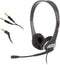 Cyber Acoustics Stereo Headset (AC-204), 3.5mm Stereo & Y-Adapter, Home, K12 School Classroom and Education......