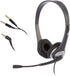 Cyber Acoustics Stereo Headset (AC-204), 3.5mm Stereo & Y-Adapter, Home, K12 School Classroom and Education......
