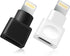 2-Pack Lightning Extender Adapter, Compatible with i-OS Phone and i-OS Pad, Supporting Audio, Video, Data Transfer and Charging (Black+White)...
