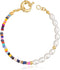 1Pc Handmade Pearl Bead Bracelet Simple Colorful Bohemian Seed Beaded Pearl Bangle Bracelet for Women Jewelry...