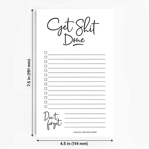 Bliss Collections To Do List Notepad, Get Stuff Done, Magnetic Weekly and Daily Planner for Organizing and Tracking Grocery Lists, Appointments, R...