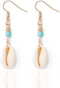 Olbye Cowrie Shell Earrings Turquoise Gold Earrings for Women Boho Earring Body Jewelry...
