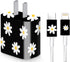 Charger Skin Charger Decal Wrap Compatible with iPhone 18W / 20W Charger Wall Charger Stickers Daisies......