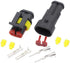 ESUPPORT 2 Pin Way Car Auto Waterproof Electrical Connector Plug Socket Kit with Wire AWG Gauge Marine Pack of 10...