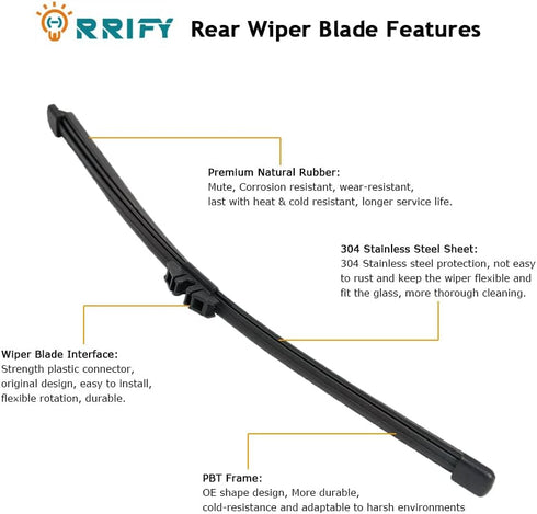Rear Windshield Wiper Arm Blade Set BB5Z-17526-C for Ford Explorer 2011-2018, for Ford Escape 2013-2017, for Lincoln MKX 2016-2018...