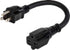 Nema 5-15P to 6-20R 12AWG Heavy Duty EV Charging Power Adapter Cable, 1 Foot 15A Household Plug to 6-20R T Blade Adapter Cord...
